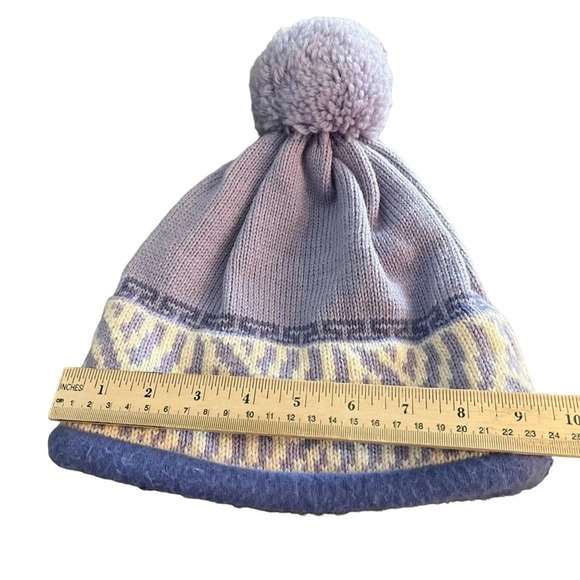 The Turtle’s Top Purple Wool PomPom Ski Hat Beany Stowe Vermont - Picture 4 of 6